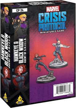 Zestaw figurek do złożenia i pomalowania Atomic Mass Games Marvel Crisis Protocol Hawkeye & Black Widow Agent of Shield 2 szt (0841333108885)