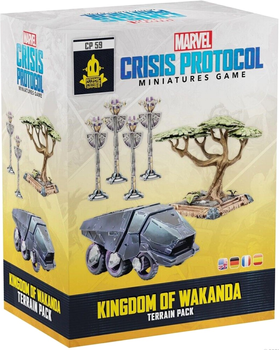 Zestaw figurek do złożenia i pomalowania Atomic Mass Games Marvel Crisis Protocol Kingdom of Wakanda Terrain 3 szt (0841333124069)