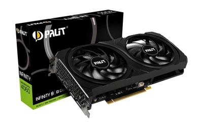 Відеокарта GF RTX 4060 8 GB GDDR6 Infinity 2 Palit (NE64060019P1-1070L) ( Black )