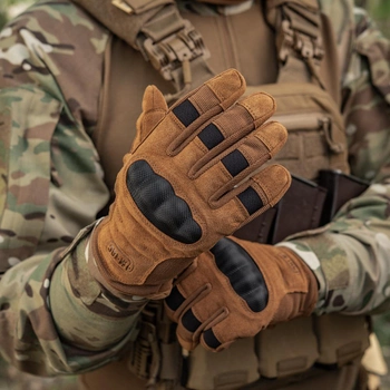 Тактические перчатки со встроенной защитой M-Tac Assault Tactical Mk.6 Coyote (Койот) Размер L