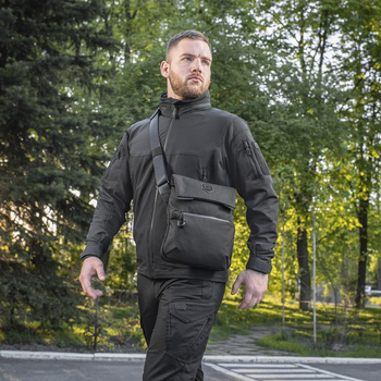 Сумка на плече однолямкова тактична M-Tac Konvert Bag Elite Black (Чорна)