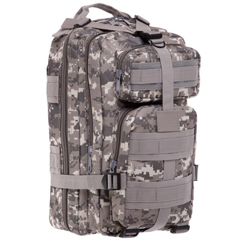 Рюкзак тактичний штурмовий SILVER KNIGHT TY-7401 розмір 40х23х23см 21л Камуфляж Сірий