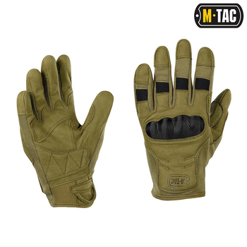 Тактичні рукавички із вбудованим захистом M-Tac Assault Tactical Mk.6 Olive (Олива) Розмір S