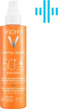Сонцезахисний водостійкий спрей-флюїд Vichy Capital Soleil для тіла SPF50+ 200 мл (3337875810869)