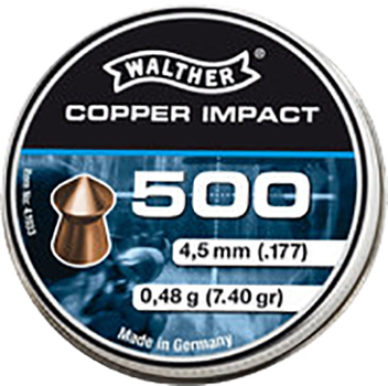 Свинцовые пули Umarex Walther Pointed Waisted Pellets 0.48 г калибр 4.5 (.177) 500 шт (4.1933)