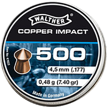 Свинцеві кулі Umarex Walther Pointed Waisted Pellets 0.48 г калібр 4.5 (.177) 500 шт (4.1933)