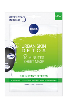Чорна тканинна маска NIVEA Urban Skin Detox 1 шт (9005800374130)