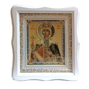Икона Святая Елена 150*180 белый киот