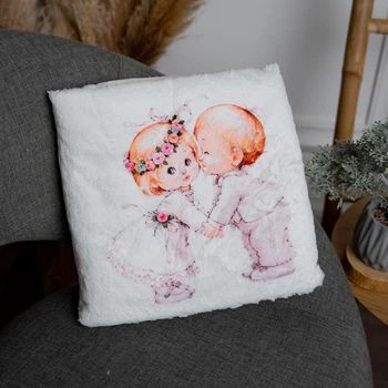 Крыжма микрофибра Ангелочки 90*90 90*90 см Светло-розовый 2950