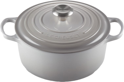 Brytfanna żeliwna z pokrywką Le Creuset Signature Roaster Round Pearl Grey 24 cm (21177245412430)