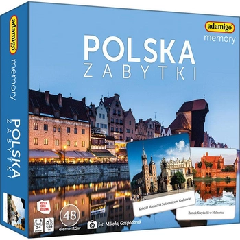 Настільна гра Adamigo Memory Пам'ятники Польщі (5902410007905)