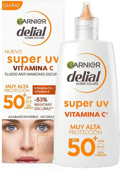Fluid przeciwsłoneczny do twarzy Garnier Delial Super UV Anti-spot Vitamin C SPF 50+ 40 ml (3600542573764)