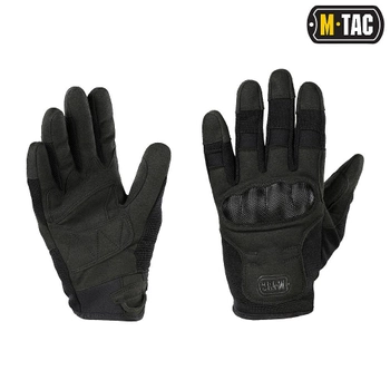 Тактические перчатки со встроенной защитой M-Tac Assault Tactical Mk.6 Black (Черные) Размер M
