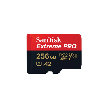 Карта памяти microSDXC SanDisk Extreme Pro 256Gb c10 V30 (R200MB/s,W90MB/s)+(adapter) SDSQXCD-256G-GN6MA