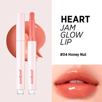 Сяючий блиск-помада в стіку Peripera Heart Jam Glow Lip 04 Honey Nut 1.4g