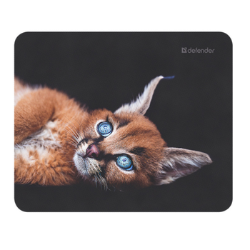 Коврик для мышки Defender 50803 Wild Animals 22x18 см Линкс с голубыми глазами