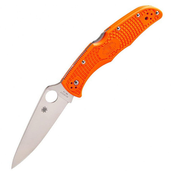 Нож складной карманный с фиксацией Back Lock Spyderco C10FPOR Endura 4 FRN Flat Ground 222 мм, Orange