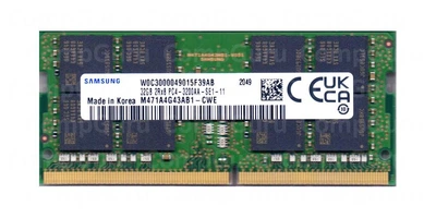Ноутбучная оперативная память Samsung DDR4 32GB 3200MHz SO-DIMM 2Rx8 PC4-3200AA (M471A4G43AB1-CWE)