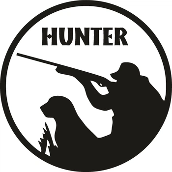 Автомобільна наклейка для мисливців ПОЛЮВАННЯ №2 HUNTER чорна