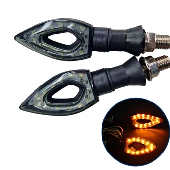 Указатели поворота LED для мотоцикла, поворотники, пара, желтые 670413