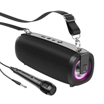 Портативная беспроводная Bluetooth колонка с микрофоном Hoco BS55 |BT5.3, AUX/FM/USB/TF/TWS, 10W, 3h | Black