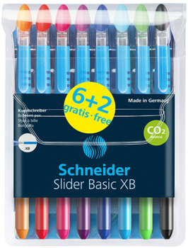 Zestaw długopisów Schneider Slider Basic XB 8 szt (4004675106919)