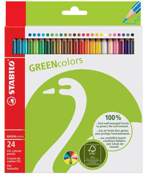 Zestaw kolorowych ołówków Stabilo Greencolors 24 szt (4006381390682)