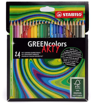 Zestaw kolorowych ołówków Stabilo Green colors Arty 24 szt (4006381547260)