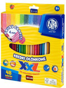 Zestaw kolorowych ołówków Astra XXL 48 szt (5901137128139)