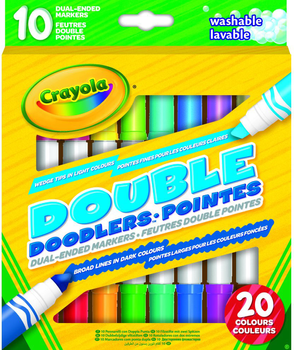 Zestaw markerów dwustronnych Crayola Zmywalne Doodlers 10 szt(71662083113)