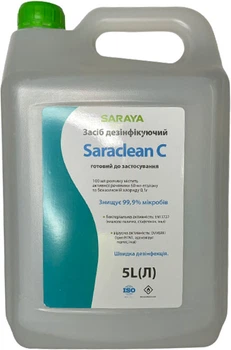 Дезінфікувальний засіб для поверхні Saraya Saraclean C 5 л (4973512260650)