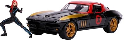 Metalowy samochód Jada Marvel Avengers Chevrolet Corvette + figurka Black Widow 1:24 (4006333070440)