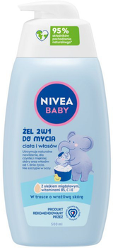 Żel do mycia ciała i włosów Nivea Baby 2in1 500 ml (5900017090283)
