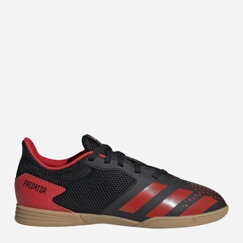 Dziecięce buty piłkarskie halówki chłopięce Adidas Predator 20.4 In Sala J EF1979 28 Czarny/Czerwony (4062053091561)