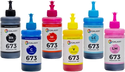 Комплект чернил Galaxy 673 для Epson (B/C/M/Y/LC/LM) 6x200ml (GAL-E673-6x200)