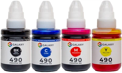 Комплект чернил Galaxy GI-490 для Canon (BP/C/M/Y) 4x135ml (GAL-C490-4x135)