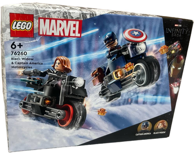 Zestaw klocków LEGO Marvel Motocykle Czarnej Wdowy i Kapitana Ameryki 130 elementów (76260) (955555903855219) - Outlet