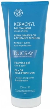 Дюкре Керакнил Очищающий Гель против акне для Лица и Тела Ducray Keracnyl Gel moussant 200 мл