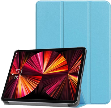 Etui z klapką iLike Tri-Fold Eco-Leather Stand Case do Samsung Galaxy Tab S6 Lite 10.4'' Sky Blue (ILK-TRC-S7-SB)