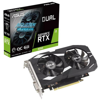 Видеокарта GF RTX 3050 6GB GDDR6 Dual OC Asus (DUAL-RTX3050-O6G)