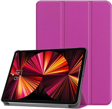 Etui z klapką iLike Tri-Fold do Lenovo Tab P12 12.7" Purple (ILK-TRC-L7-PU)