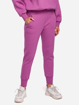 Spodnie dresowe damskie joggery Made Of Emotion M535 XL Lawendowe (5903068491399)