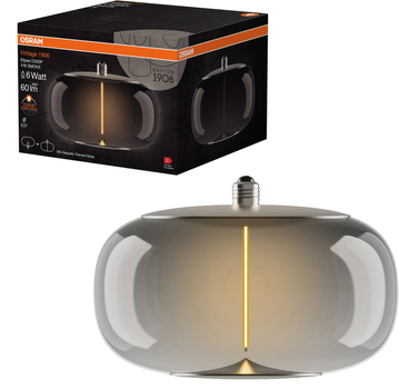 Світлодіодна лампа Osram Vintage 1906 Big Elipse Filament Magnetic 4W 60Lm 1800K E27 димчатий (4099854173929)
