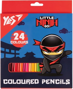 Карандаши цветные YES Ninja 24 цвета (5056574430779)