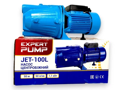 Поверхностный насос Expert Pump JET100L 1,1квт, 50л/мин, 50м, самовсасывающий