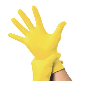 Перчатки нетрилові Mediok жовті, розмір S