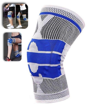 Динамический бандаж на колено, 3D фиксатор коленного сустава, наколенник с силиконовой пружинной вставкой для колена, Наколенник Спортивный KS-003