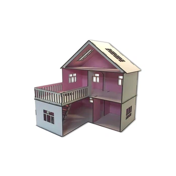 Детский кукольный дом DecorWood с деревянной мебелью 32Х32Х35