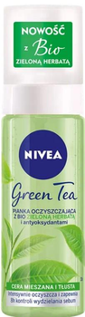 Очищуюча пінка для вмивання NIVEA Green Tea для жирної та комбінованої шкіри 150 мл (5900017084428)