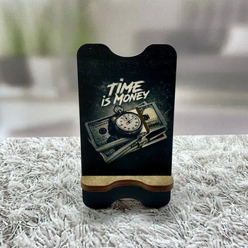 Деревянная подставка для телефона Craft Pins Время - Деньги (CU-01688)